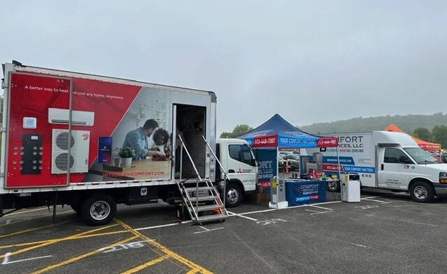GB Comfort Services booth at a local community event