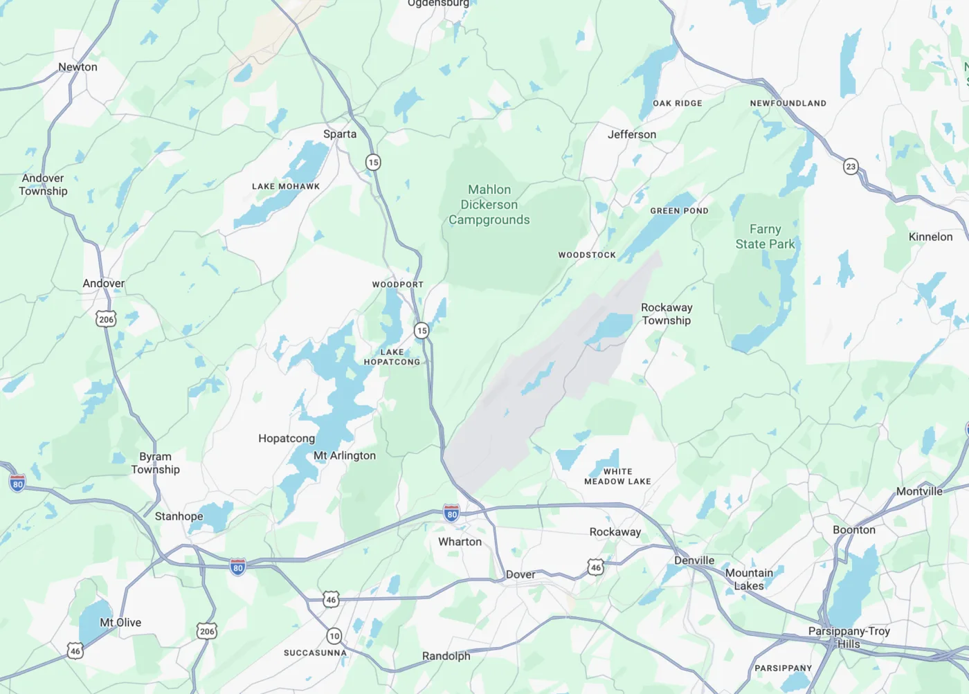 Map of GB Comfort Services&rsquo;s Northern New Jersey service area